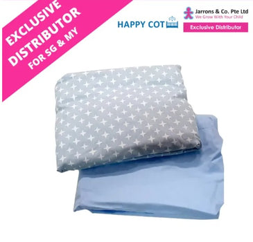 [Jarrons & Co.] Happy Cot Baby Cot Fitted Sheet Assorted (2pc) - Various Designs