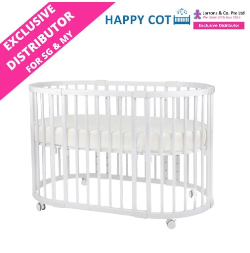 [Jarrons & Co.] Happy Forever 7-in-1 Convertible Oval Baby Cot [Pre-Order End April]