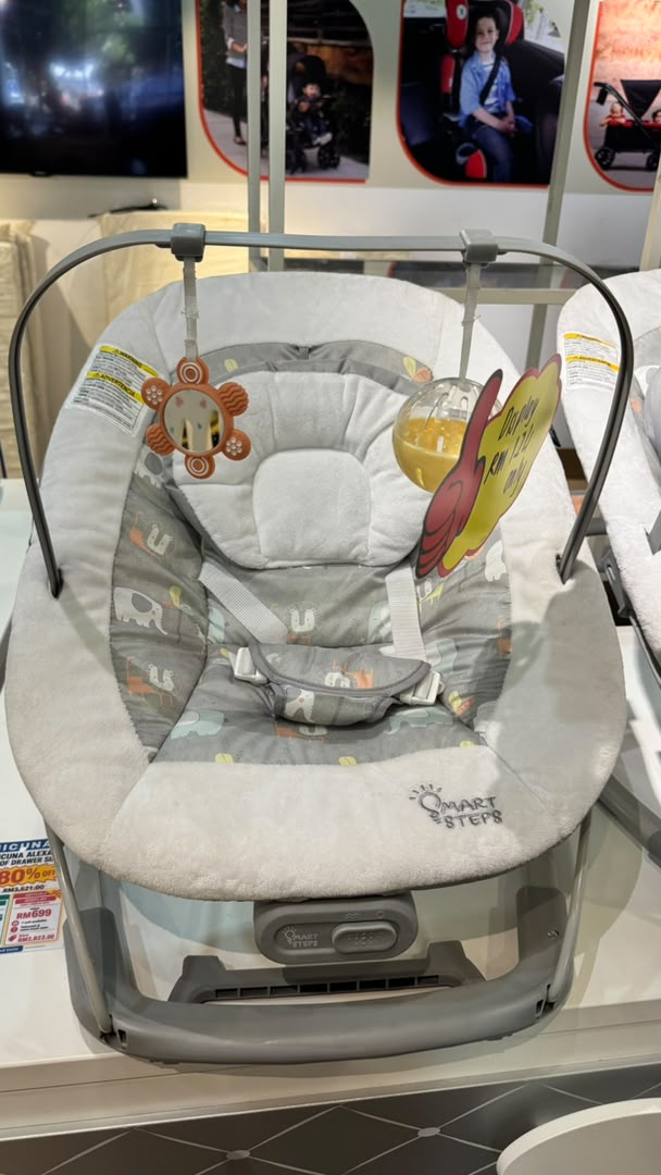 Smart Steps My First Rocker 2 Bouncer - Two of a Kind Grey