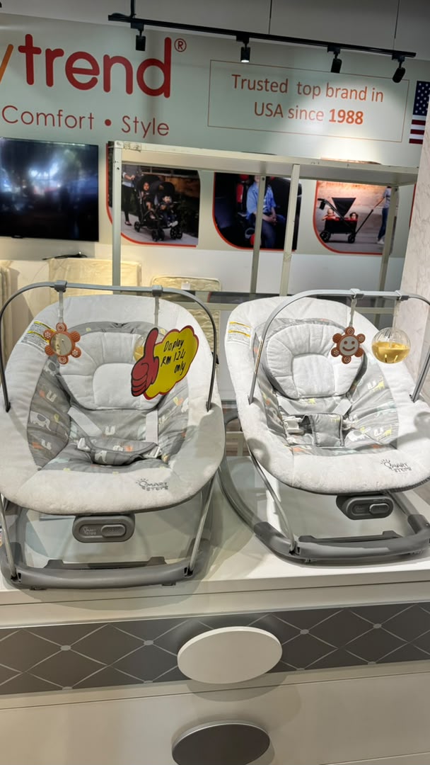 Smart Steps My First Rocker 2 Bouncer - Two of a Kind Grey