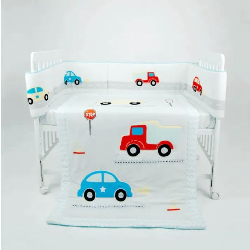 [Jarrons & Co] Happy Cot 5pcs Bedding Set For Baby Cot [Bedding Set A]