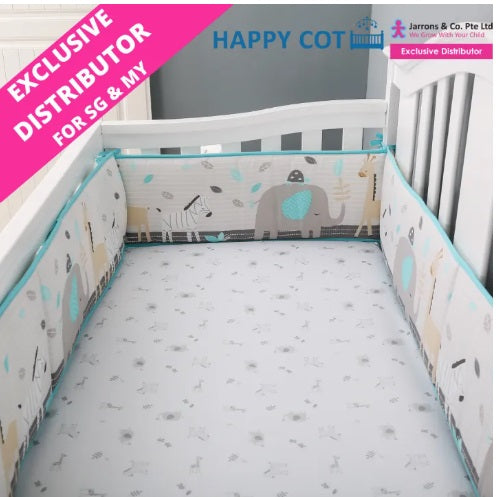 [Jarrons & Co] Happy Cot 100% Cotton Full Baby Bumper set