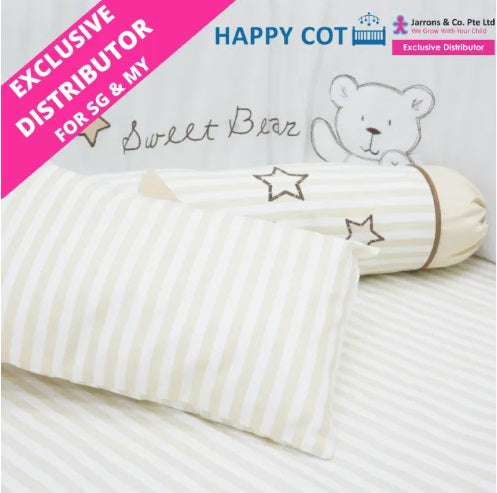 [Jarrons & Co] Happy Cot 100% Cotton Bedding Set For Baby Cot [Bedding Set C]