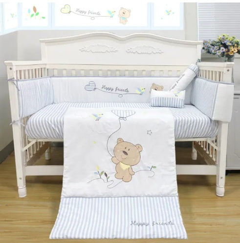 [Jarrons & Co] Happy Cot 100% Cotton Bedding Set For Baby Cot [Bedding Set C]