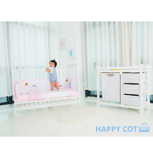 Happy Wonder Plus Convertible Cot + Mosquito Net (white)