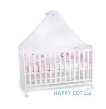Happy Wonder Plus Convertible Cot + Mosquito Net (white)