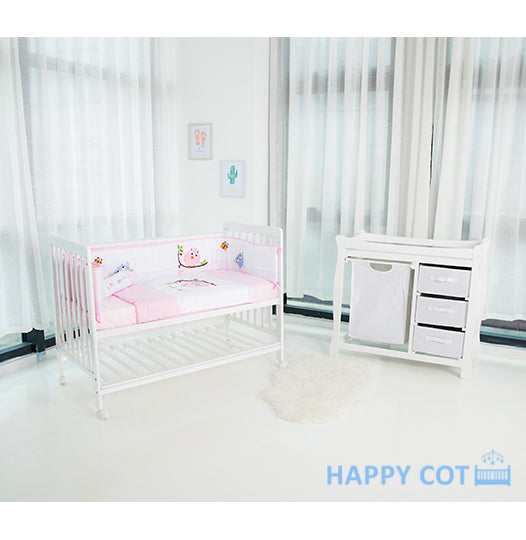 Happy Wonder Plus Convertible Cot + Mosquito Net (white)