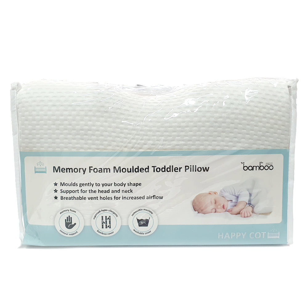 Happy Cot Bamboo Fibre Memory Foam Moulded Toddler Pillow