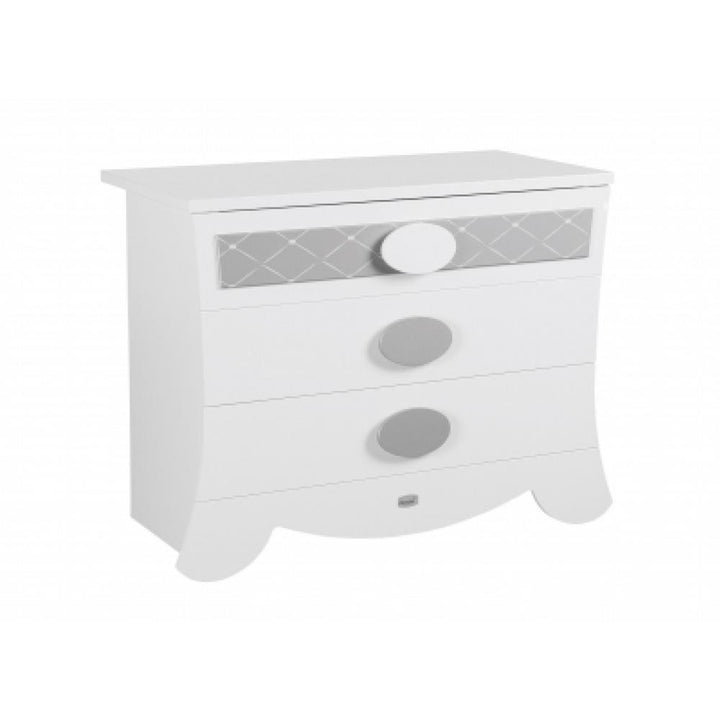 Micuna Alexa Chest Of Drawer (White/ Silver)