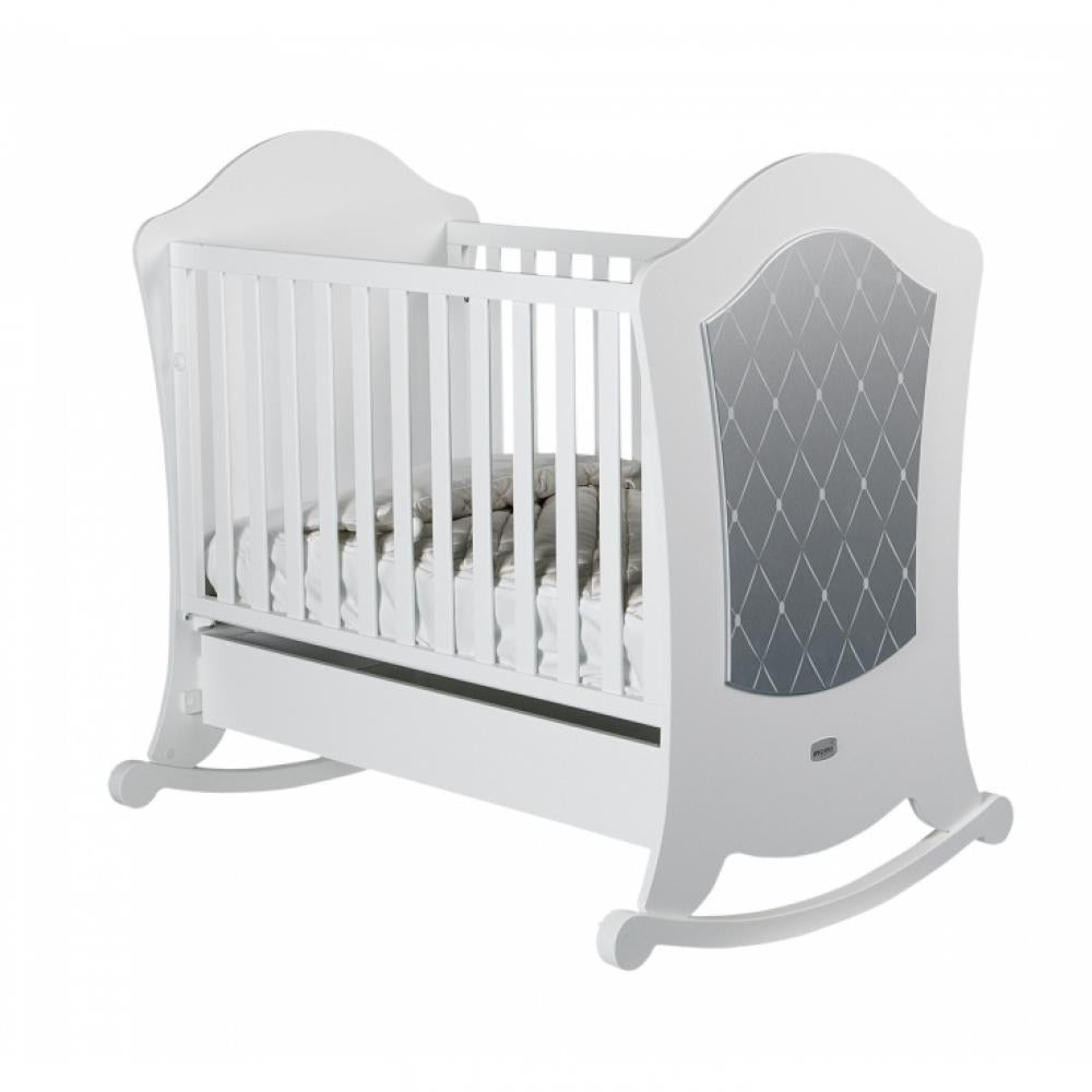 Micuna Big Alexa With Inclinable Mattress Base (White/Silver)